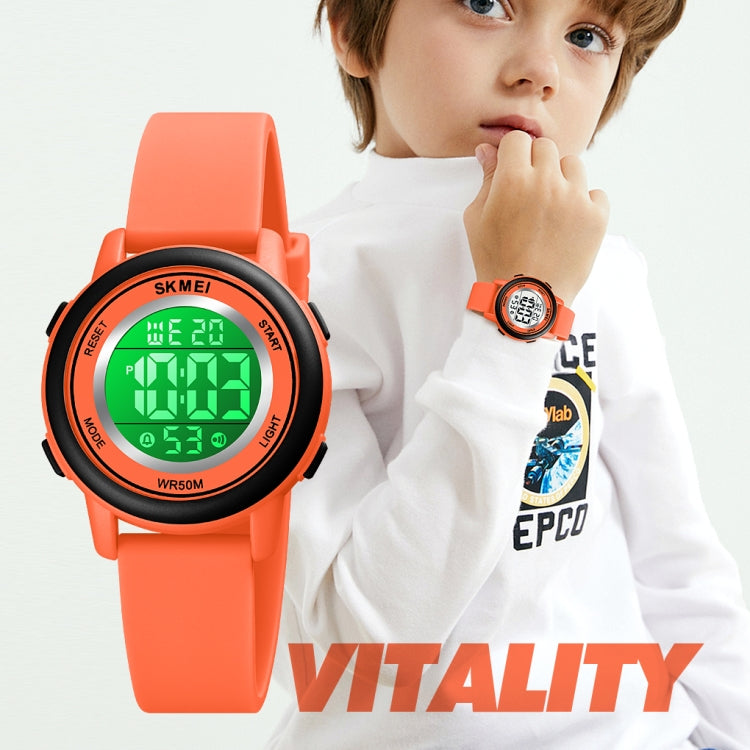 skmei-1721-triplicate-round-dial-led-digital-display-luminous-silicone-strap-electronic-watchpurple